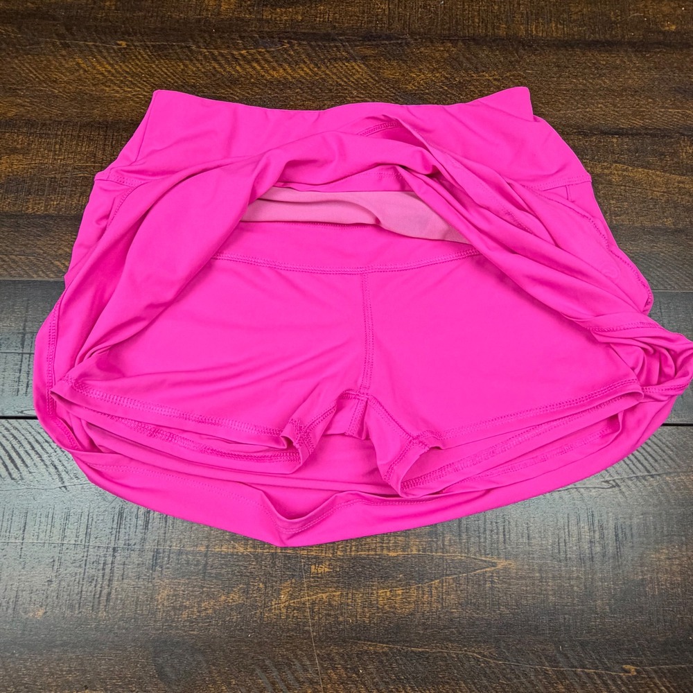 Scales Tiered Ruffle Performance Skort Hot Pink S Pickleball Tennis Golf Skirt - Picture 4 of 14
